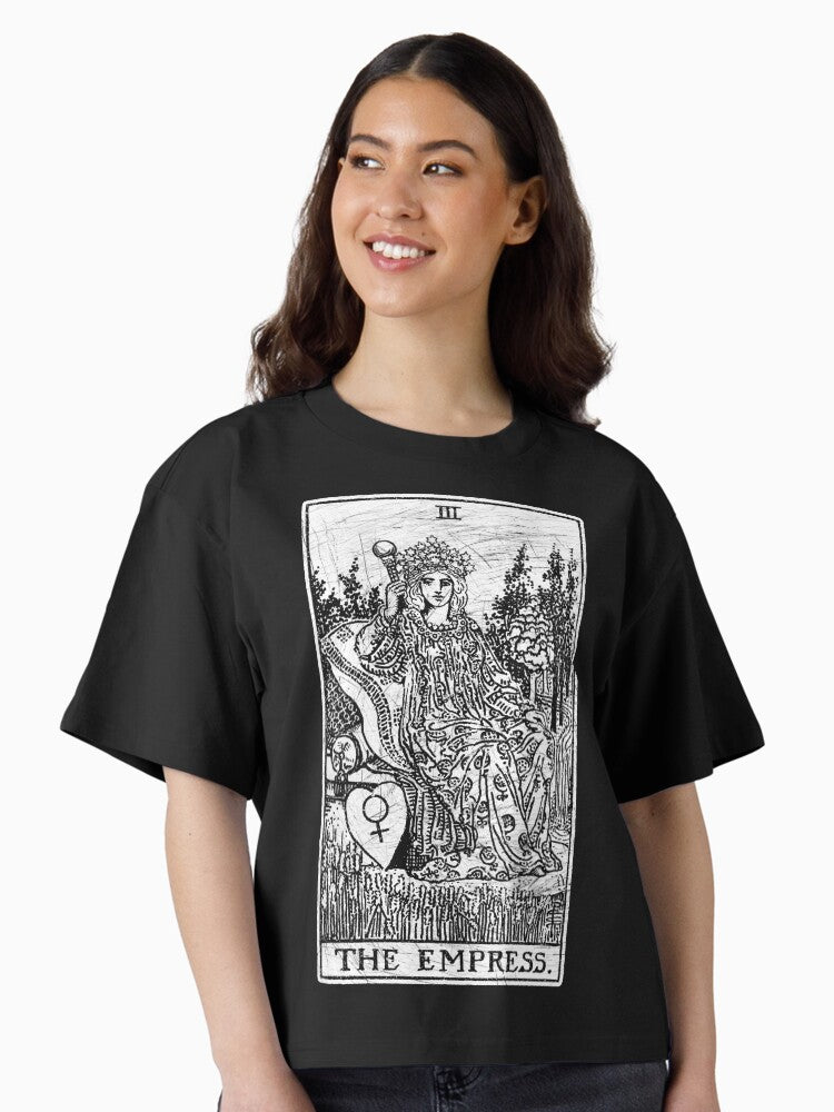 The Empress Tarot Card Major Arcana fortune telling occult Boxy T Shirt Boxy T Shirt Comfort Fit Relaxed Style