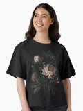 Dark Academia Peony Botanical Boxy T Shirt Boxy T Shirt Viral TikTok Gift Ready