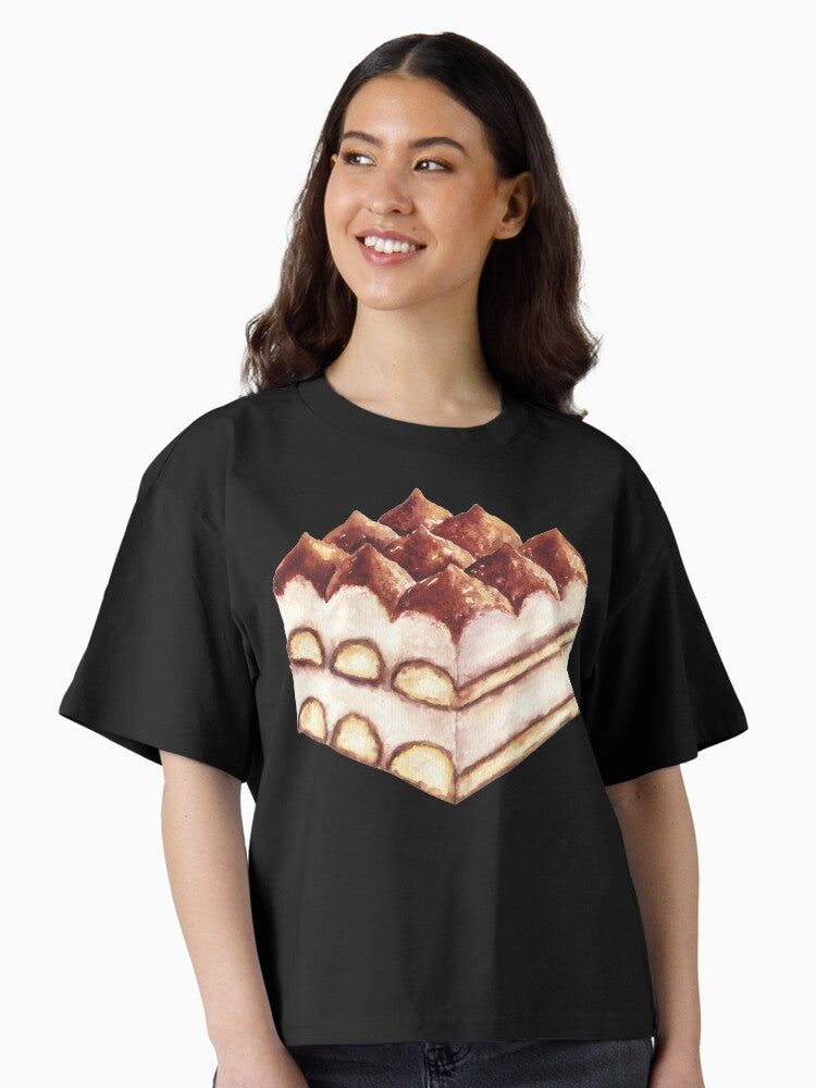 Italian Tiramisu Cake Boxy T Shirt Boxy T Shirt High Search Demand Modern Aesthetic