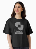 Record Label 2 grey Boxy T Shirt Boxy T Shirt Trending US Boxy Fit