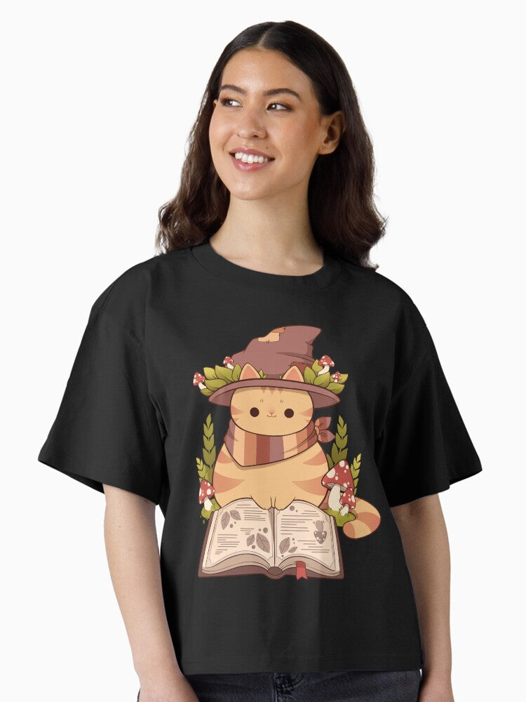 Nature witch kitty Boxy T Shirt Boxy T Shirt Streetwear Style Gift Ready