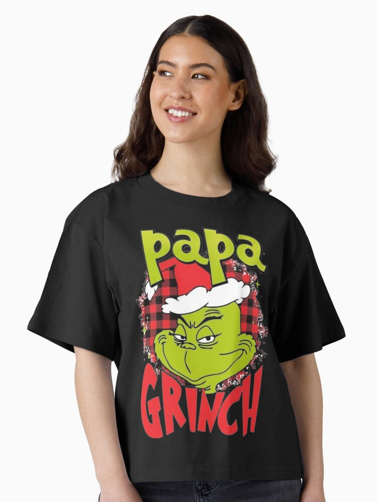 Papa Grinch Boxy T Shirt T Shirt Holiday Trending Christmas Season Pick