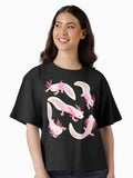Axolotls Boxy T Shirt Boxy T Shirt Viral TikTok Modern Aesthetic