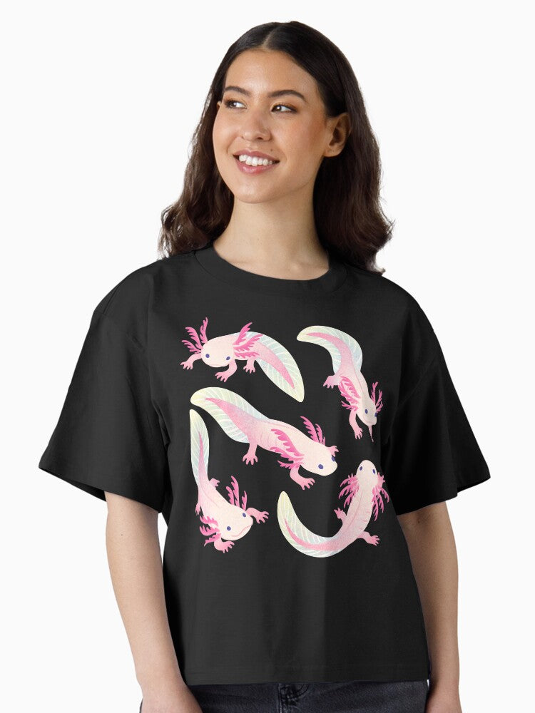 Axolotls Boxy T Shirt Boxy T Shirt Viral TikTok Modern Aesthetic