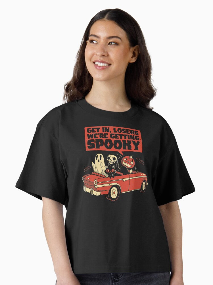 Getting Spooky Boxy T Shirt Boxy T Shirt Premium Print Relaxed Style