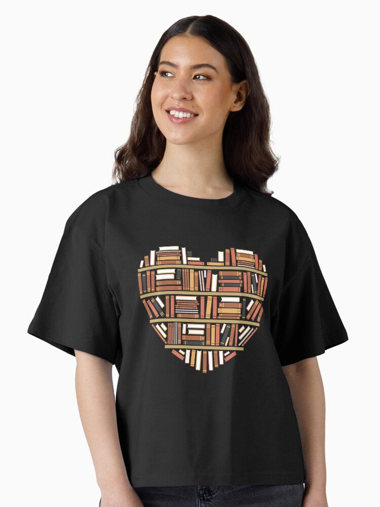 I Heart Books Boxy T Shirt Boxy T Shirt High Search Demand Daily Wear