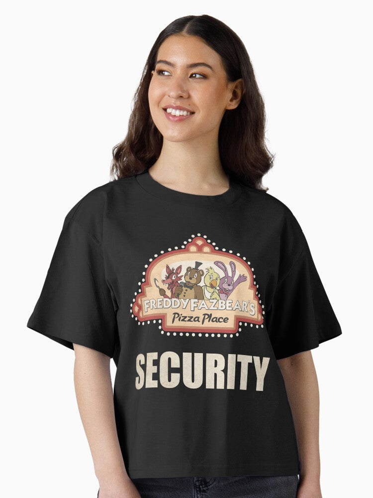 Five Nights at Freddy s FNAF Freddy Fazbear s Security Logo Boxy T Shirt Boxy T Shirt Trending US Daily Wear