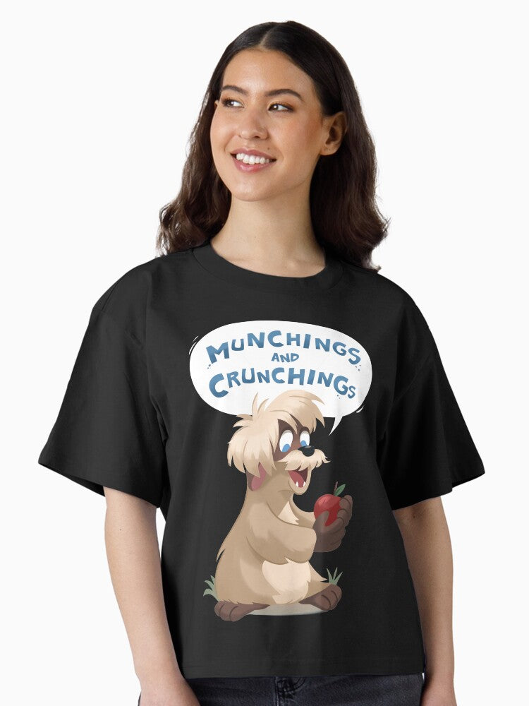 Munchings and Crunchings Boxy T Shirt Boxy T Shirt Streetwear Style Relaxed Style