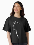 Cat silhouette Boxy T Shirt Boxy T Shirt High Search Demand Modern Aesthetic