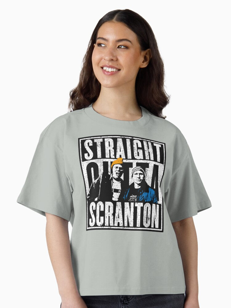 Straight Outta Scranton Variant Lazy Scranton Boxy T Shirt Boxy T Shirt Trending US Daily Wear