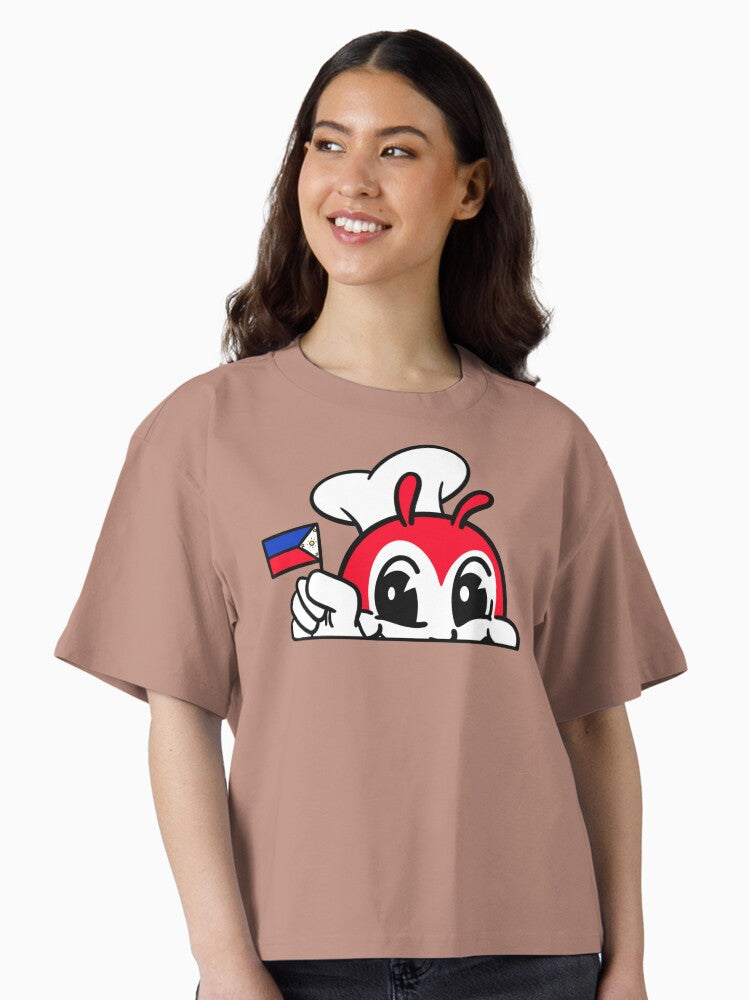 JOLLIBEE PEEKING PHILIPPPINE FLAG FILIPINO 2 Boxy T Shirt Boxy T Shirt High Search Demand Daily Wear