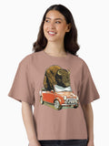 Bison in a Mini Boxy T Shirt Boxy T Shirt Comfort Fit Boxy Fit