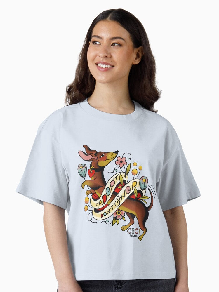 Adopt Don t Shop Boxy T Shirt Boxy T Shirt Trending US Relaxed Style