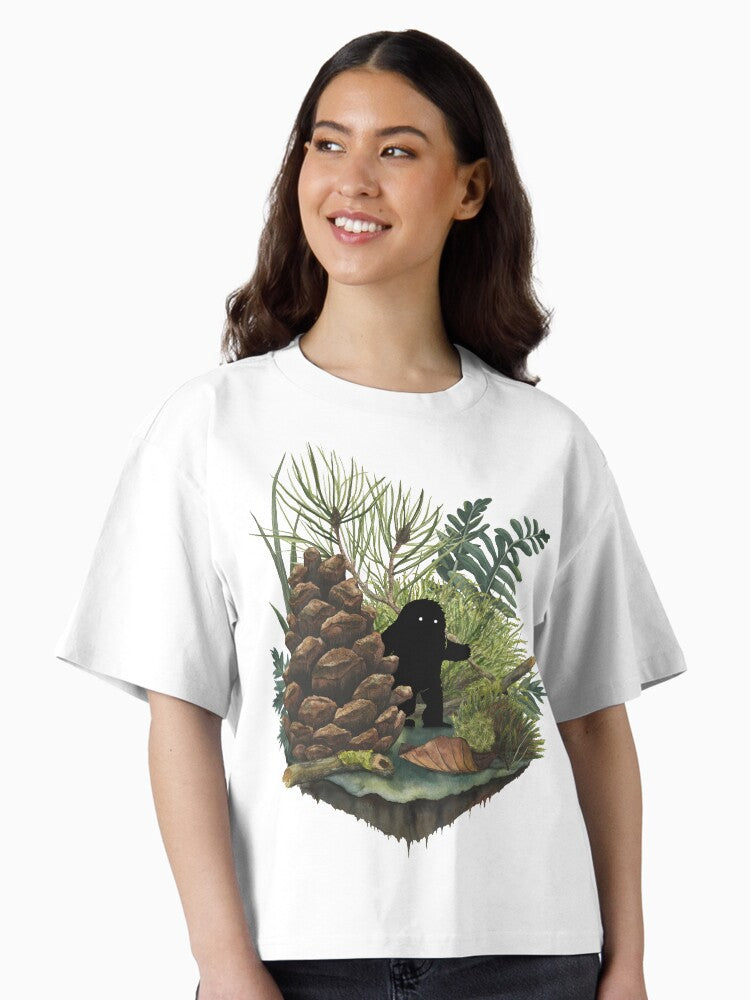 Tiny Sasquatch Boxy T Shirt Boxy T Shirt Premium Print Relaxed Style