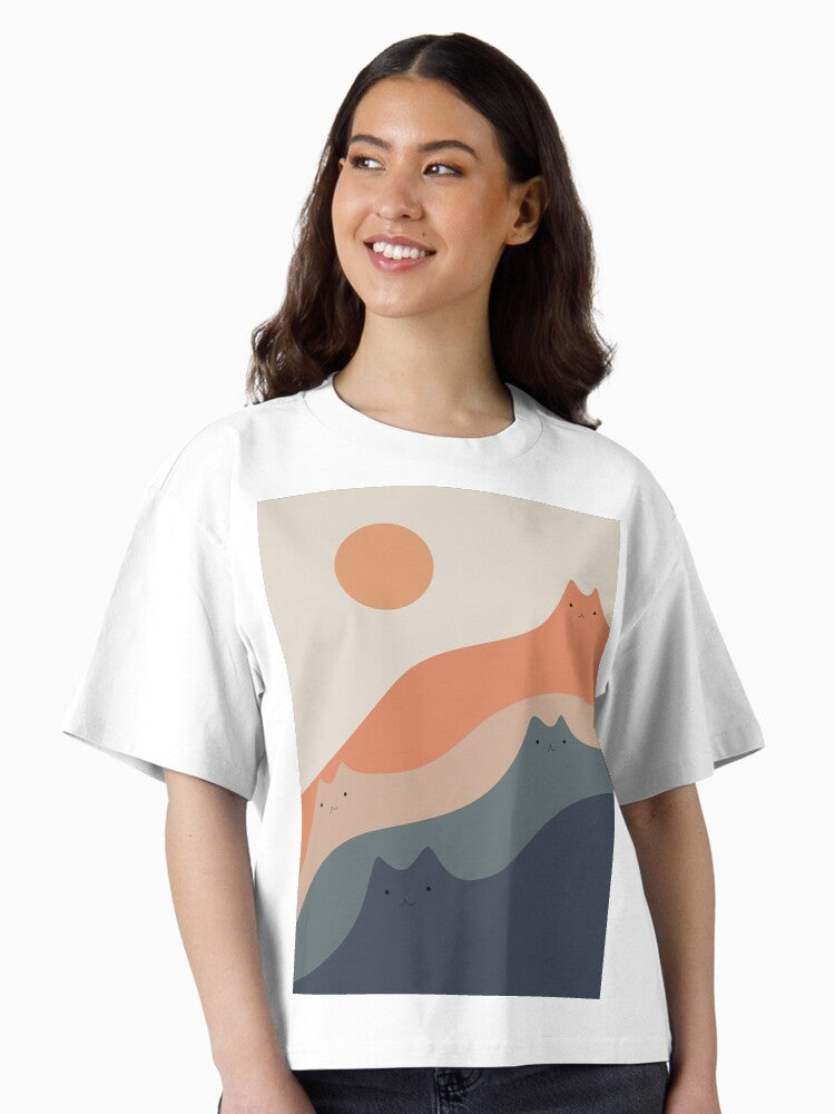 Cat Landscape 90 Boxy T Shirt Boxy T Shirt High Search Demand Gift Ready