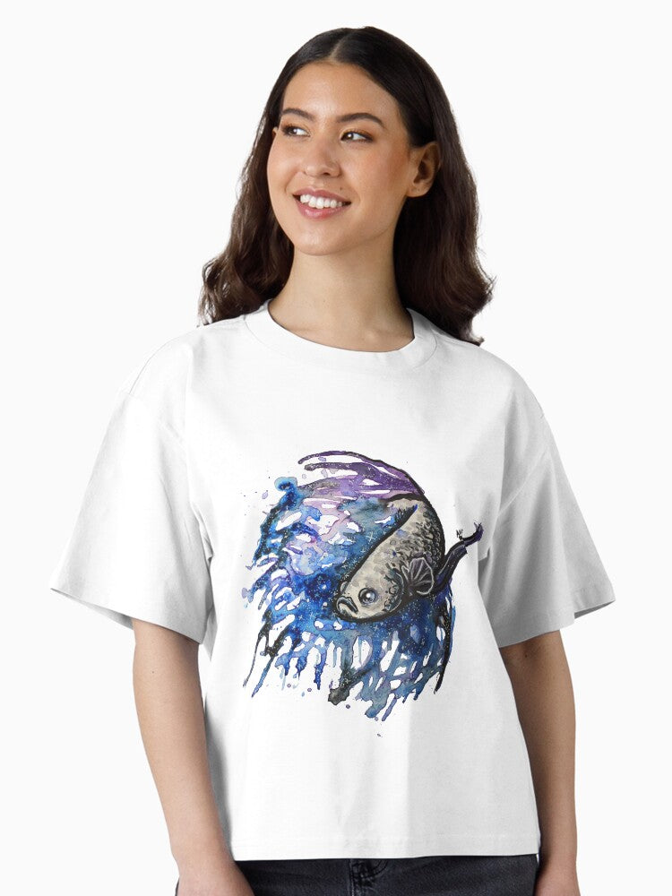 Galaxy Betta Fish Boxy T Shirt Boxy T Shirt High Search Demand Relaxed Style