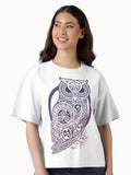 CELTIC OWL Boxy T Shirt Boxy T Shirt Premium Print Boxy Fit