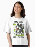 Energetic Dog Zoom Full Speed Frisbee Fun