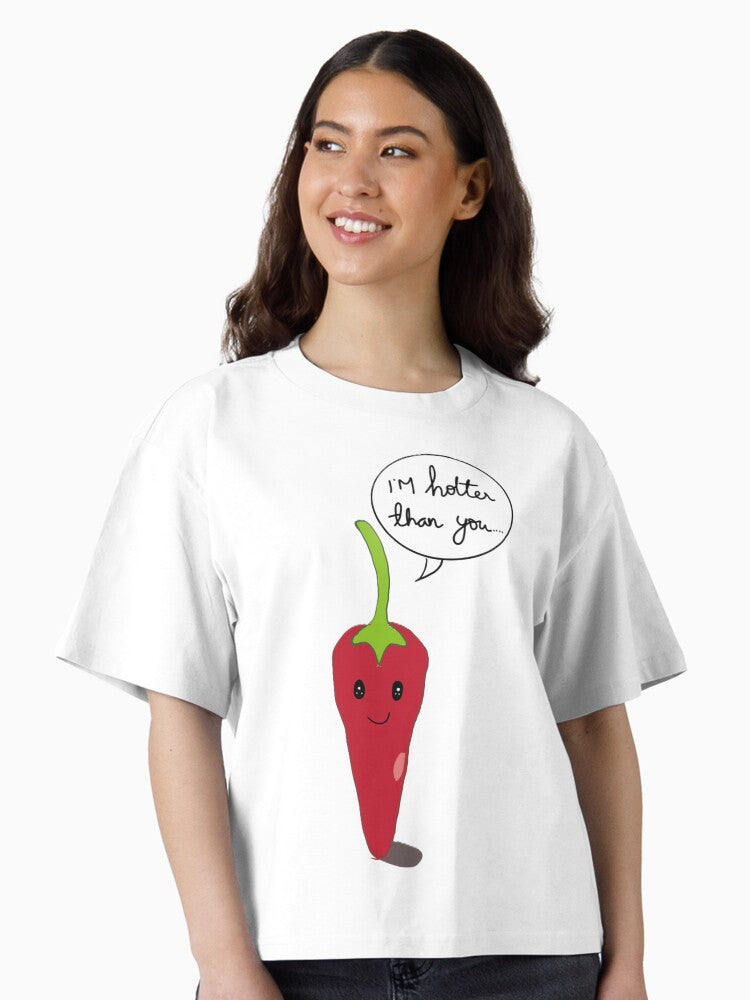Im Hotter Than You Sassy Kawaii Chili Boxy T Shirt Boxy T Shirt Viral TikTok Daily Wear
