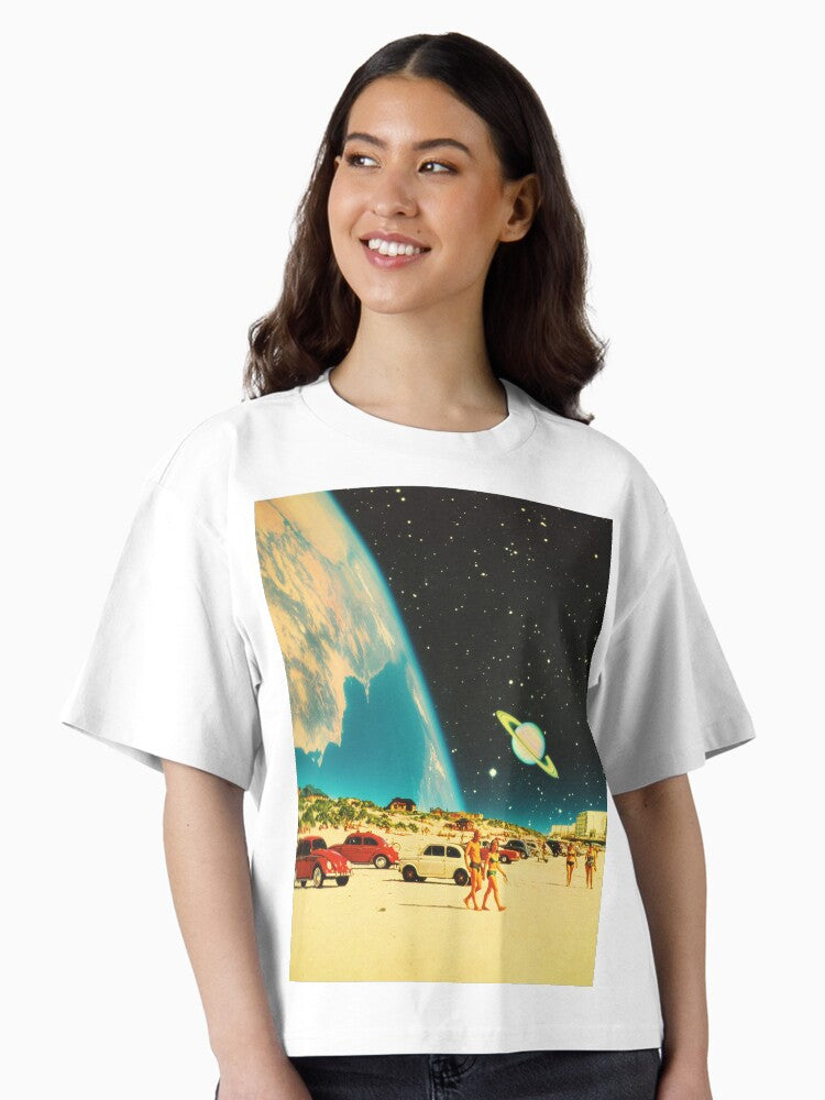 Galaxy Beach Boxy T-Shirt | Premium Unisex T-Shirt, Trending Graphic Tee