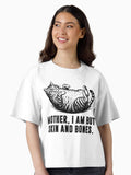 Cat Mother I Am But Skin and Bones Cute Cat lying on his back Boxy T Shirt Boxy T Shirt Viral TikTok Daily Wear