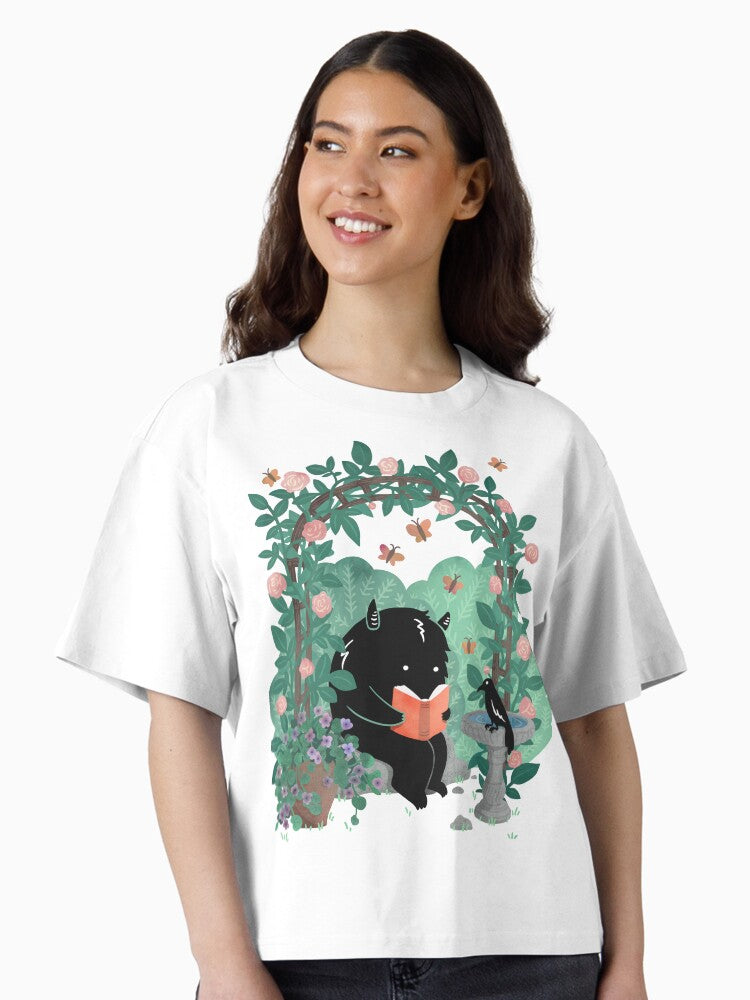 A Quiet Summer Spot Book Reading Monster Boxy T Shirt T Shirt Aesthetic Fit Streetwear Essential