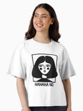 Funny girl Ha ha ha no Fun art Sarcasm Boxy T Shirt Boxy T Shirt Viral TikTok Boxy Fit