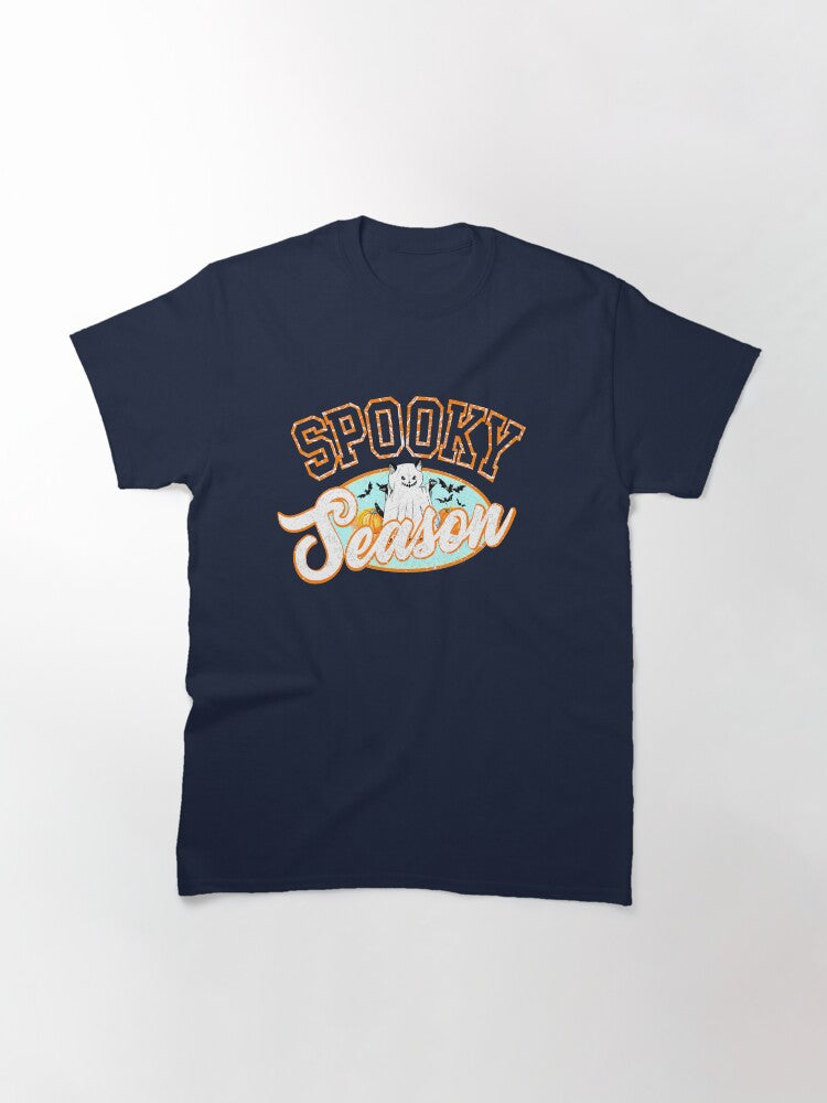 Groovy Ghost Spooky Season Retro Halloween Creep It Real Classic T Shirt