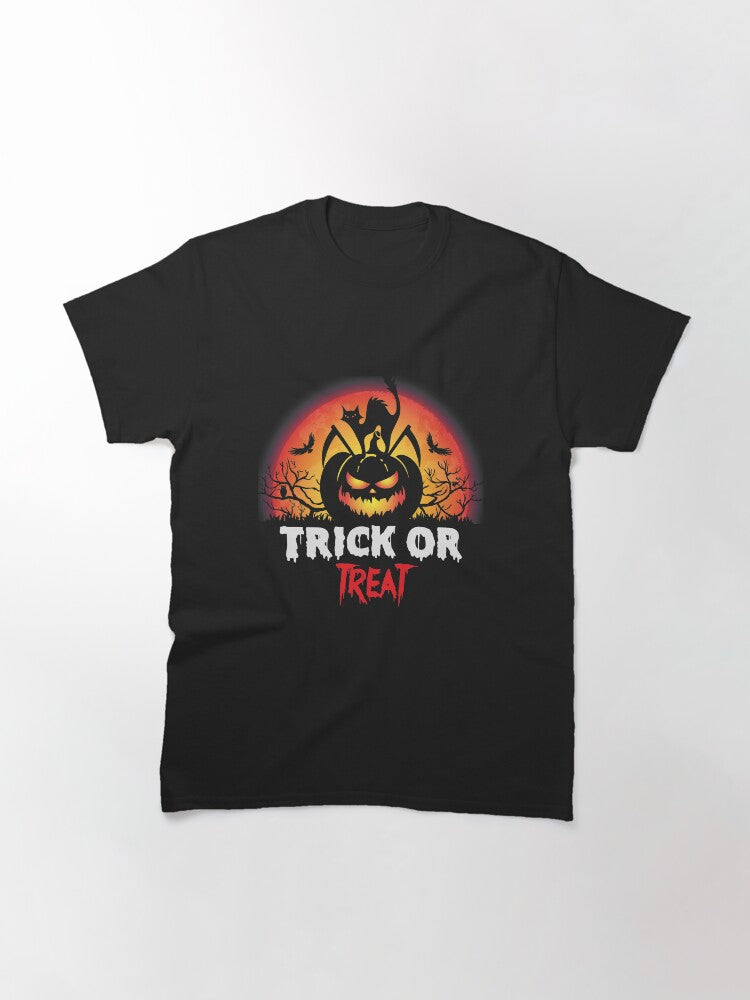 Halloween Trick Or Treat Classic T Shirt Premium Print 4