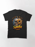 Spooky Season Scary Halloween Skull Pumpkin Fall Autumn Creepy Horror Jack O Lantern Classic T Shirt