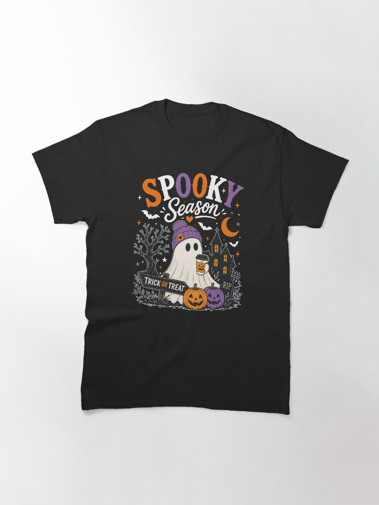 Cute Spooky Season Ghost Classic T Shirt 2