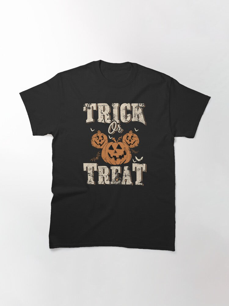 Vintage Trick Treat Pumpkin Halloween Classic T Shirt US Trend