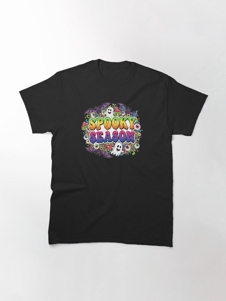 Spooky Season Playfully Creepy And Festively Frightful Halloween Graphic Classic T Shirt 2
