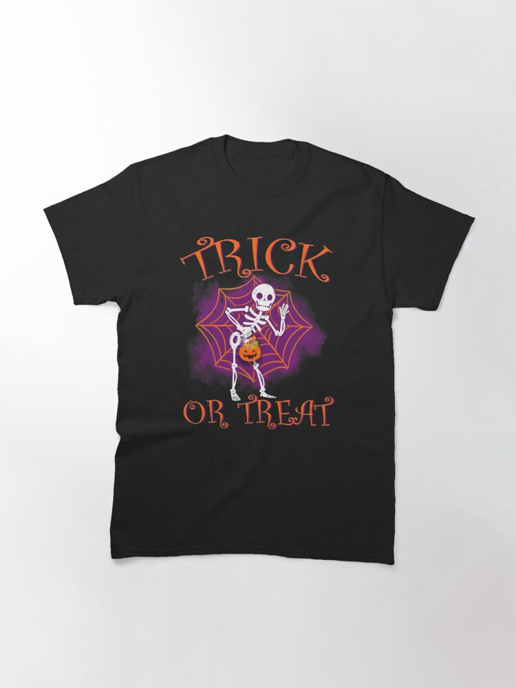 Trick Or Treat Halloween Classic T Shirt Minimal Style 3