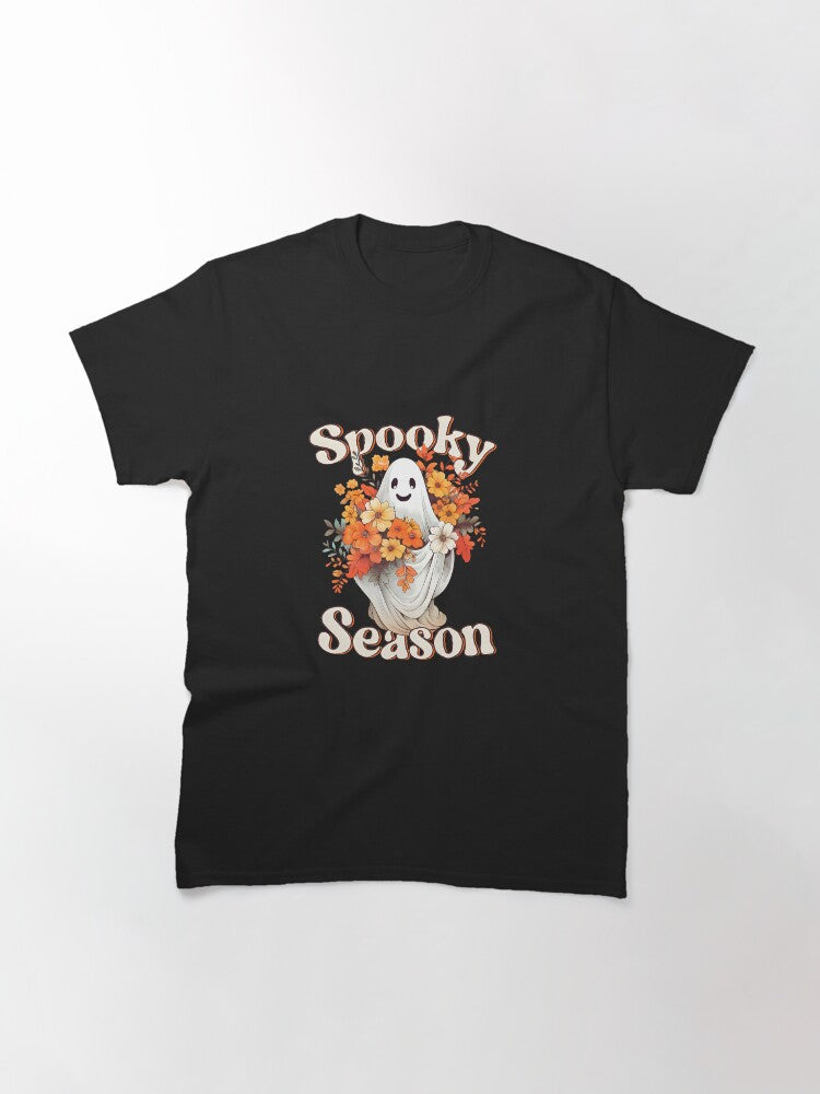 Retro Groovy Halloween Cute Ghost Spooky Season Funny Classic T Shirt