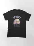 Spooky Season Skull Watercolor Halloween Watercolor Floral Skull Classic T Shirt