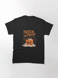 Trick Or Treat Spooky Ghost Classic T Shirt Everyday Wear