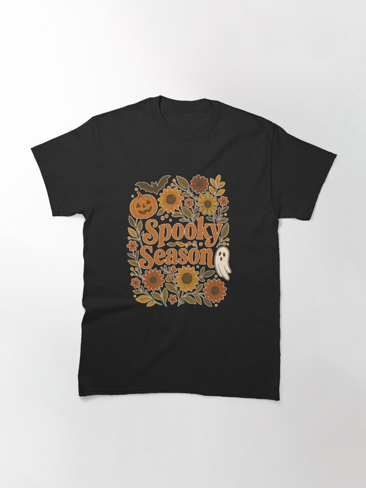 Spooky Season Autumn Floral Halloween Classic T Shirt