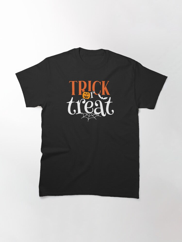 Trick Or Treat Sticker Shirt Halloween Gift Masks Iphone Cases Pumpkin Cute Home Living Classic T T Shirt Minimal Style
