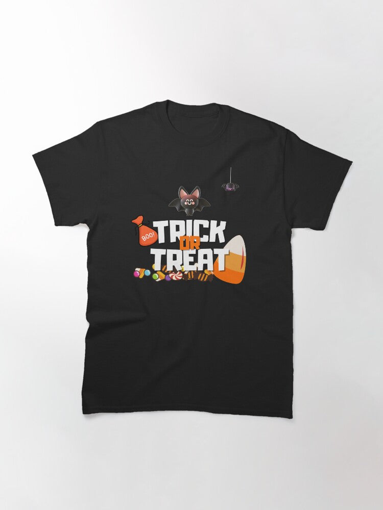 Halloween Trick Or Treat Classic T Shirt Clean Design 5