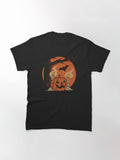 Vintage Pumpkin Scene Halloween Classic T Shirt Minimal Style