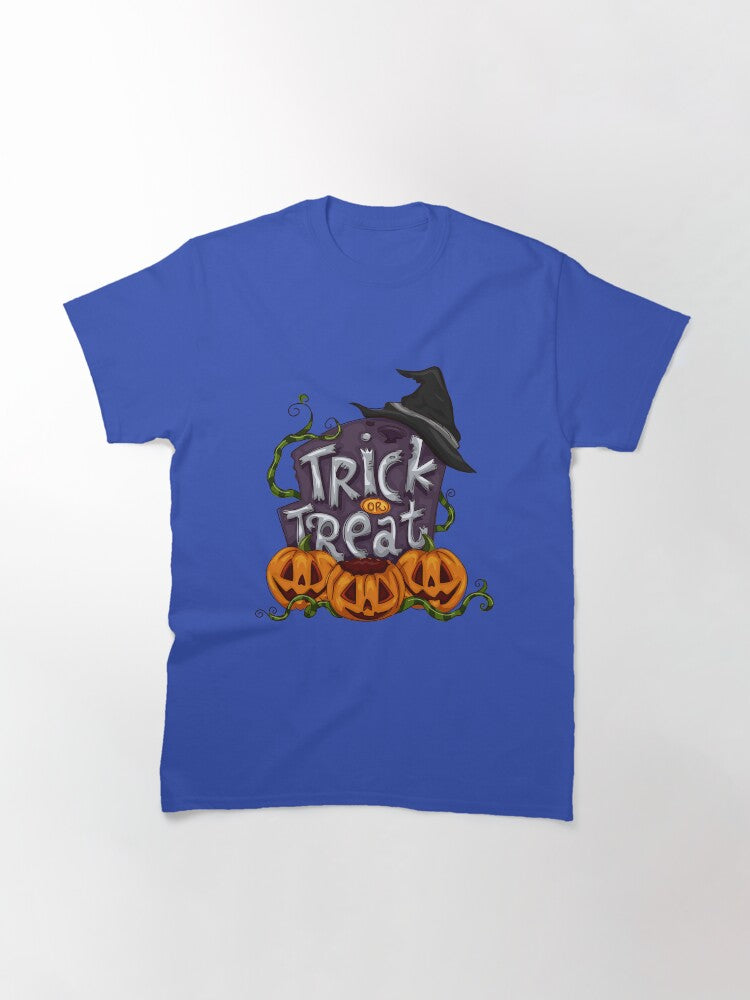Trick Or Treat Pumpkin Halloween Witches Night Classic T Shirt US Trend
