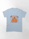 Retro Spooky Season Pumpkin Halloween Classic T Shirt