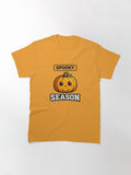 Spooky Season Cute Pumpkin Minimalist Halloween Vector Classic T Shirt