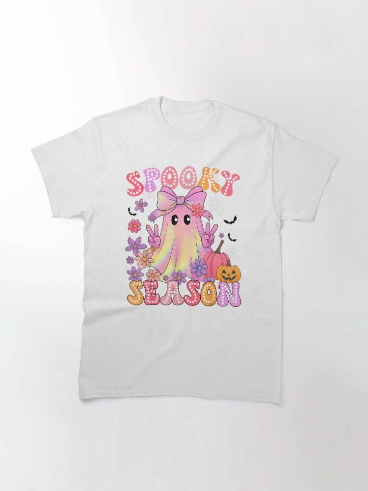 Womens Coquette Spooky Season Boo Halloween Costumes Girl Classic T Shirt