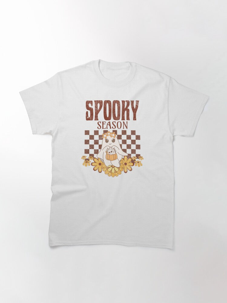 Spooky Season Retro Spooky Halloween Shirt Halloween Shirt Cute Ghost Shirt Fall Season Halloween Season Classic T Shirt