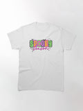 Retro Spooky Season Halloween Checkered Art Classic T Shirt