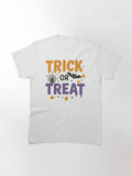 Trick Or Treat Spooky Halloween Typography Classic T Shirt US Trend