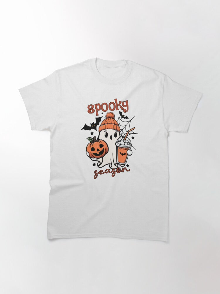 Spooky Season Spook Tacular Pun Kin Latte Vibes Classic T Shirt
