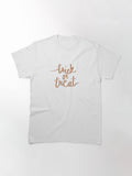 Trick Or Treat Lettering Classic T Shirt Clean Design
